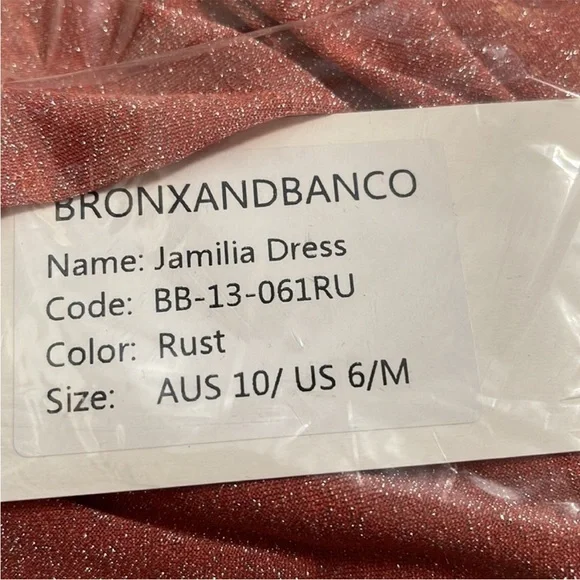 Bronx and Banco Jamilia Dress in Rust M
